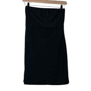 Pretty Little Thing Tube Black Dress w/ Slit